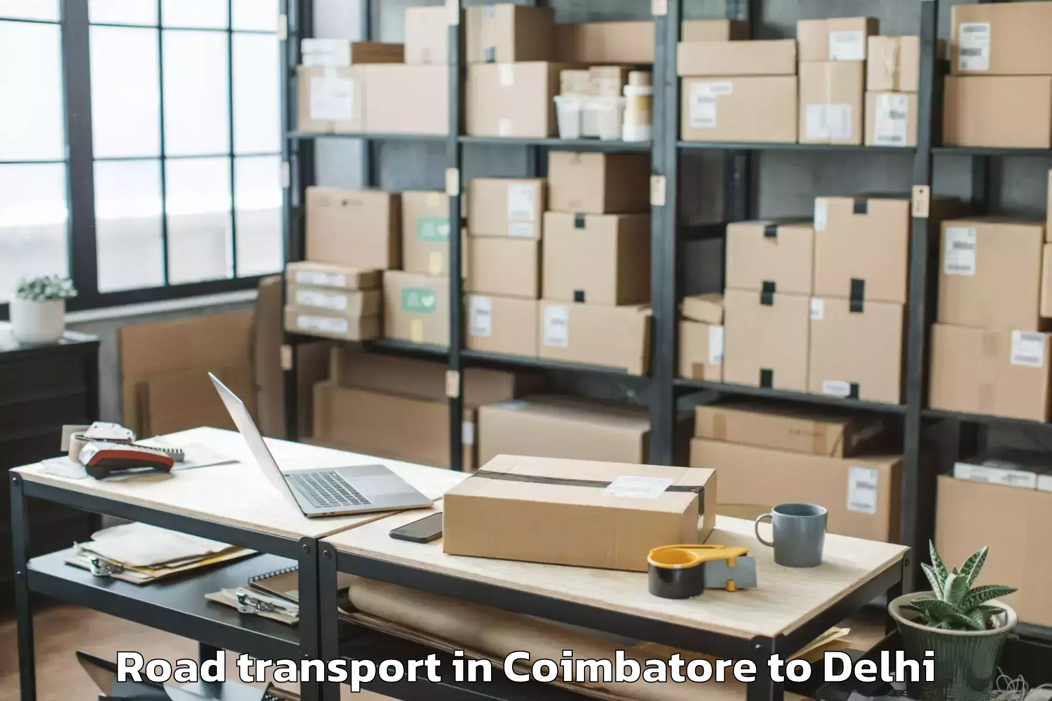 Book Your Coimbatore to Flatted Factory Complex Okhla Road Transport Today